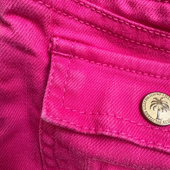 Lilly Pulitzer 3T Girls Pink & White Stripe Skirt Skort with Pockets - Picture 7 of 8